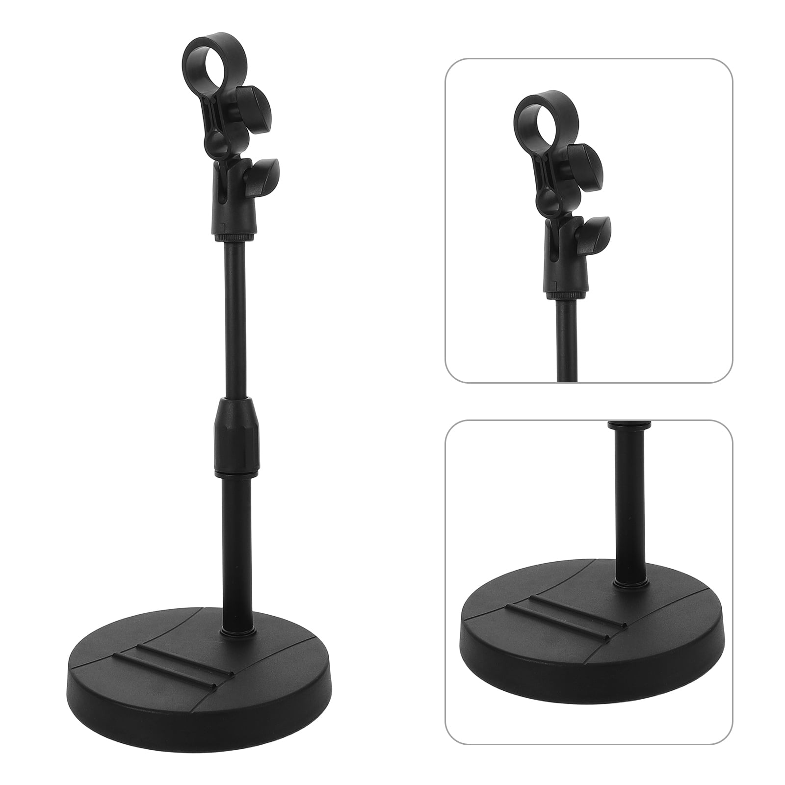 Amosfun Heavy Duty Adjustable Table Microphone Stand with Shock Absorbing Base for Streaming and Recording