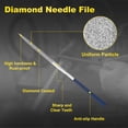 thumbnail image 4 of Uxcell 5Pcs Diamond File 5 x 180mm 100 Grit Diamond Needle Silver Files for Metal Glass Wood Stone Grinding Polishing Engraving, Triangular, 4 of 7