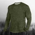 thumbnail image 2 of Moxiu T-Shirts for Men Basic Spring Casual Shirts Long Sleeve Crew Neck Solid Color Tops Big and Tall Workout Tees 2025 Army Green,XXL, 2 of 3