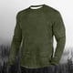 thumbnail image 1 of pstuiky camisas de hombre de manga larga, Camiseta de manga larga para hombre con cuello redondo y color liso. top de hombre m, 1 of 3