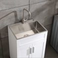 thumbnail image 4 of 24in Stainless Steel Washing Sink w/ Faucet Hoses and Drain Head Only(Update), 4 of 14