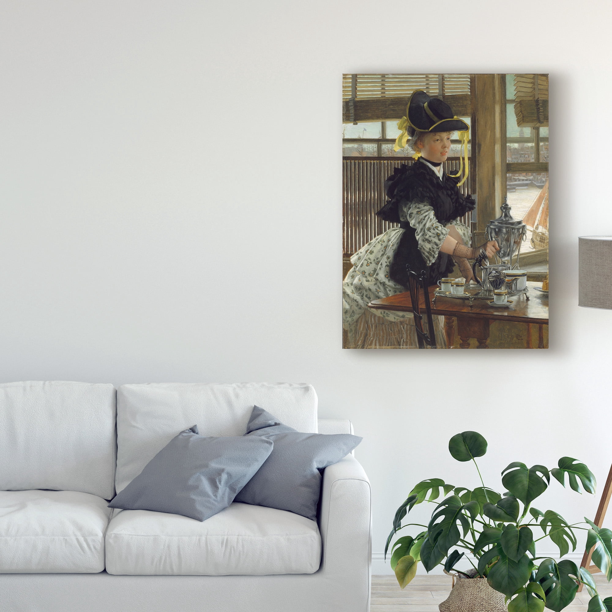 Trademark Fine Art 'Tea, 1872 ' Canvas Art by James Jacques Joseph Tissot
