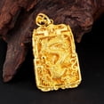 thumbnail image 3 of Dragon Men's  23K 24K THAI BAHT YELLOW GOLD GP Charm Necklace Pendant, 3 of 14