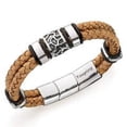 thumbnail image 2 of Pulsera de cuero Touyony Premium de doble hilera de cuero pa, 2 of 3