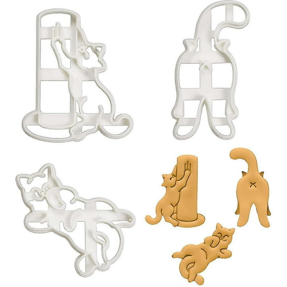 3 part cat butt cookie cutter