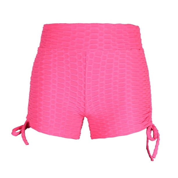 Pantalones Cortos Deportivos Deportivos Elásticos de cinturo para Mujer, Ideales para Entrenamiento de Yoga, Gimnasio, Ejercicio, , Trotar, - roja tal se describe s Soledad Pantalones cortos de yoga deportivos para mujeres