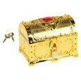 thumbnail image 6 of perfeclan Adventurous Treasure Box Pirate Treasure Box Props Jewelry Box Multifunction Antique Pirate Chest Storage Box for Party Favor gold, 6 of 9