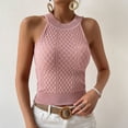thumbnail image 3 of Top halter de verano para mujer,Camiseta sin mangas con cuello alto y sin mangas, Top halter con cuello alto, estética elegante, 3 of 6