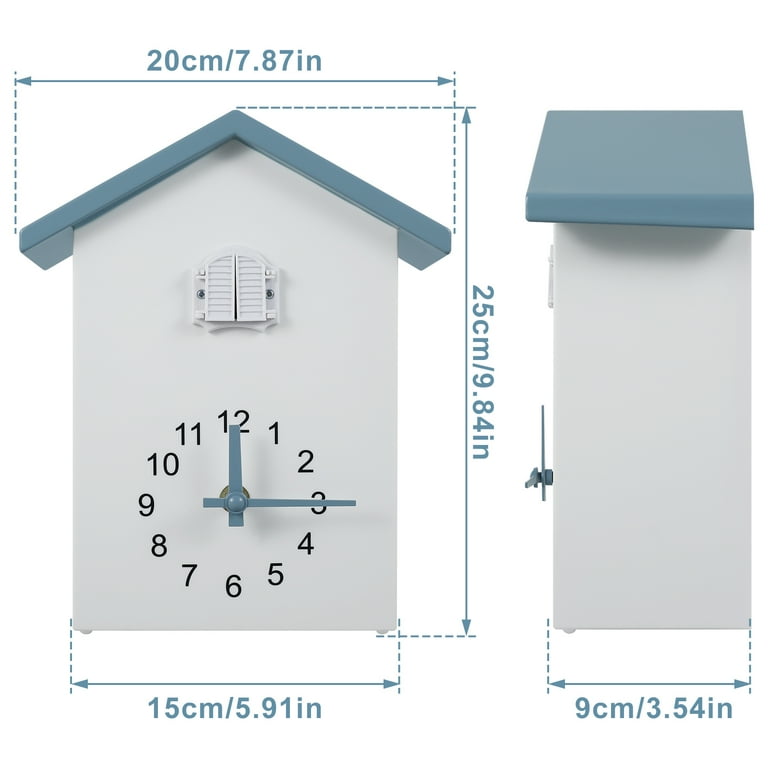 Xiyztok Modern Cuckoo Clock, Minimalist Decorative Birdhouse