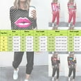 thumbnail image 3 of Wyzesi Ensemble de Shorts pour Femmes sous Robes Mode Décontractée Automne et Hiver Imprimé Col Rond Manches Longues Poche Cordon Taille Élastique Pantalon Costume de Sport, 3 of 4
