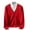 Red, variant on Men's Cotton Cardigan Sweater Long Sleeve V Neck Soft Knit Button Up Sweaters Outerwear Stretch Casual Coats (XL, Red)