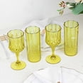 thumbnail image 7 of Balsa Circle 6 Disposable 8 oz Green Crystal Cut Goblets Plastic Wine Glasses Party Events Tableware Decorations, 7 of 7
