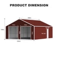 thumbnail image 5 of 33FT x 25FT Heavy-Duty Metal Garage Barn, Reinforced Steel Storage Shed with Dual Large Door & Side Door, All-Weather Garage for Vehicles & Equipment, 5 of 5