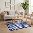 thumbnail image 3 of ODIKA 4'x6' Ultra-Soft Area Rug, Layering Striped Welcome Nautical Border Front Door Large Rectangular None Washable, Bare feet friendly, Silk-Touch for Bedroom Home office, 3 of 7