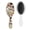 White-163, variant on Retro Tropical Flower and Leaves Hair Brush, Vintage Botanical Garden Print Detangling Hairbrush with Floral and Hummingbird Illustration