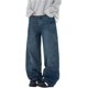 thumbnail image 1 of Vaqueros holgados Y2K for hombre - Pantalones vaqueros grunge vintage de pierna ancha for ropa de calle de hip hop y skater, 1 of 7