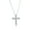 Style - A, variant on Sterling Silver Cross Pendant Necklace for Women - Pave Simulated Diamond CZ Cross Necklace - Religious Necklace for Communion, Baptism & Confirmation
