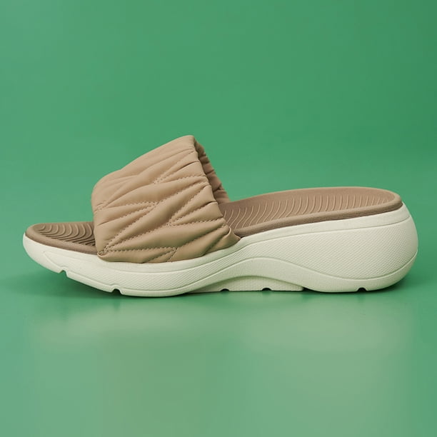Zapatillas de suela gruesa para mujer sandalias informales cómodas antideslizantes para primavera y verano