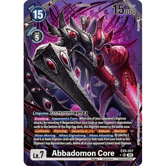 Digimon Versus Monsters Super Rare Abbadomon Core EX9-057 [Alternate Art]