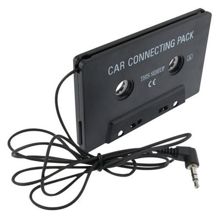 Insten Universal Car Audio 3.5mm Cassette Adapter, Black For Apple iPhone 6S 6 SE 5S 5 5C 4S Samsung Galaxy S6 Edge Plus S5 S4 S3 HTC One M9 M8 M7 A9 LG G4 G3 K7 V10 Leon G Stylo