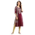 thumbnail image 2 of Aurelia Women'S Rayon Straight Fit Kurta (19Aua10797-500649_Pink_Small), 2 of 6