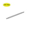 Stainless Steel Double Flanged End Spring Bar Pin 100pcs for 24mm Watch Band