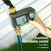 RainPoint Garden Hose Timer Greenhouse Irrigation Faucet Sprinkler Water Timer Garden Yard Watering,Brass Inlet and Outlet,Green-ITV105