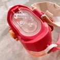 thumbnail image 3 of Children‘s Donut Plastic Kettle Rope Pupils Cup Cute  Kindergarten Drinking Straw Cup Blue, 3 of 8