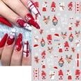 thumbnail image 2 of Pegatinas de uñas de Navidad para invierno, calcomanías 3D de copos de nieve, alce, Papá Noel, galleta, hombre, lazo, nuevo esmalte de Gel de Navidad, decoración de uñas deslizante, 2023, 2 of 4