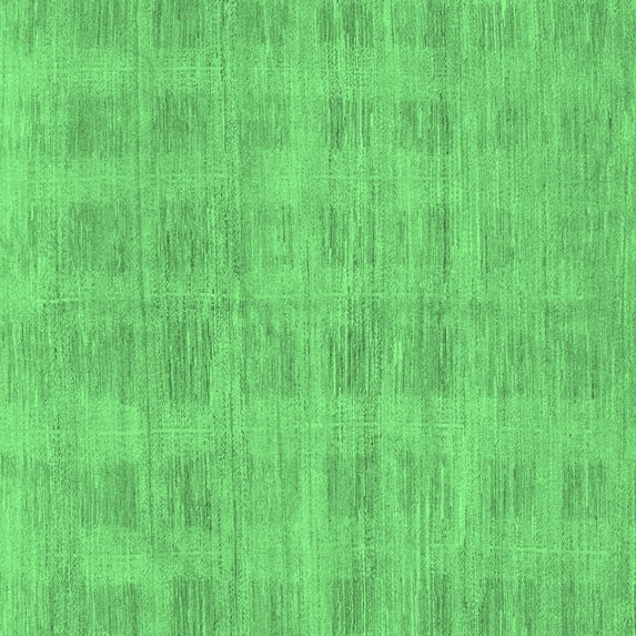 Ahgly Company Indoor Square Solid Emerald Green Modern Area Rugs, 5' Square
