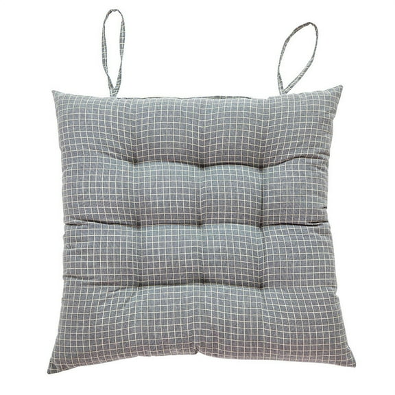 Nvzi -b Seat Cushion Dining Chair Pads with Ties, Square Non-Slip Thicken Dark gray 18"x18"