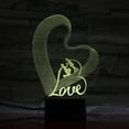thumbnail image 2 of Lámpara LED de ilusión con luz nocturna para pareja, propuesta 3D con colores, 2 of 2