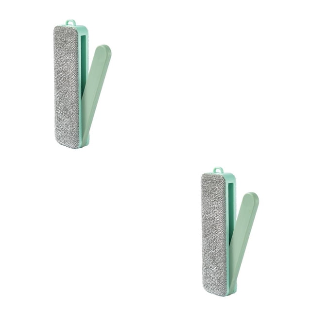 Kearding Remover Handheld Ropa para el hogar Cepillo para el cabello Cepillo de limpieza para el cabello plegable Verde 2piezas
