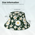 thumbnail image 6 of Easygdp White Daisies and Bee Double-Sided Reflective Fisherman Hat for Outdoor and Night Walking, Unisex, 6 of 9