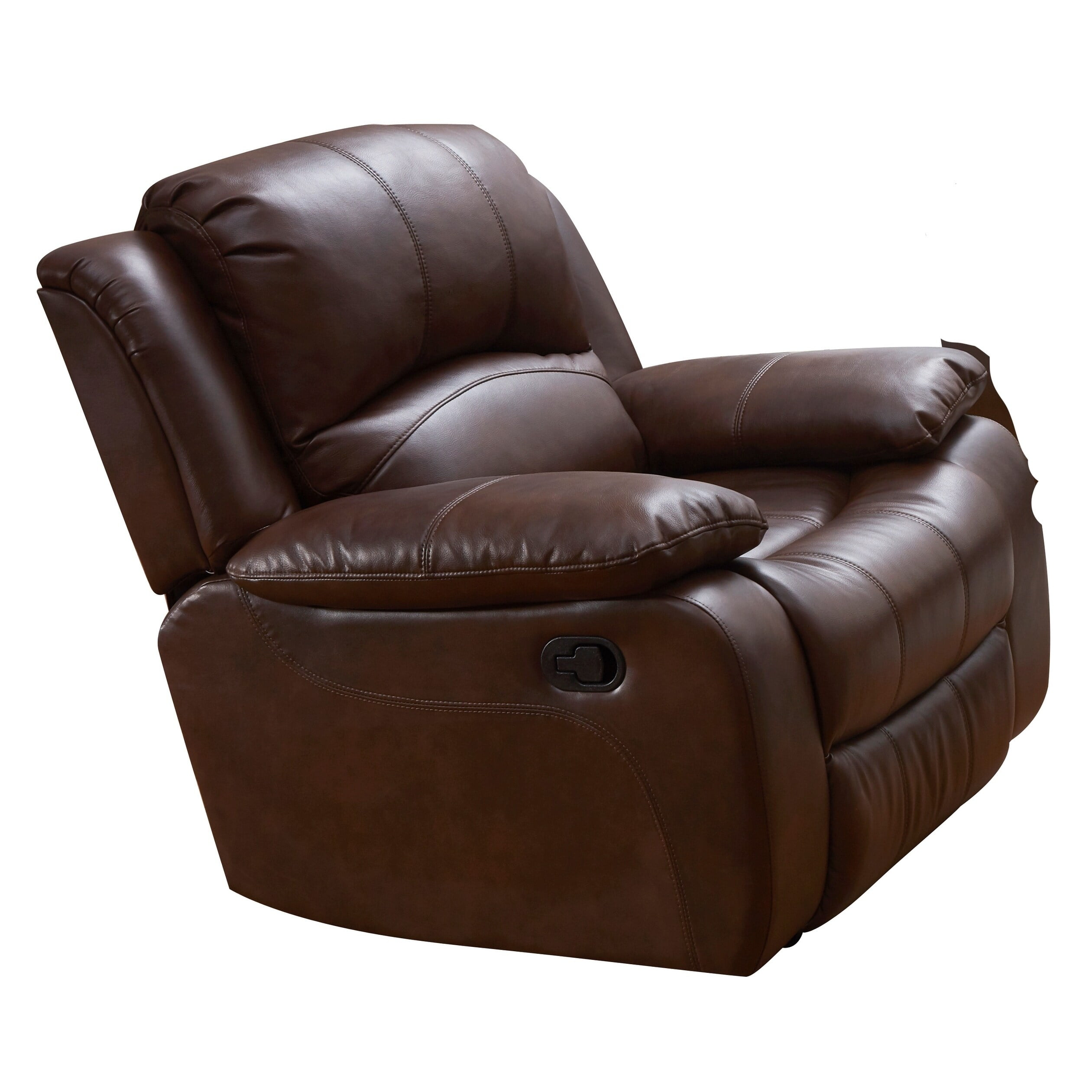 Brown Leather Rocker Recliner Chair - Odditieszone