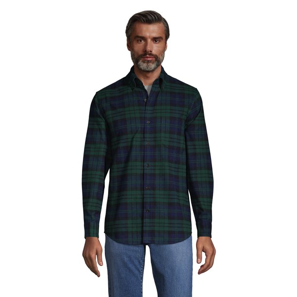 Lands' End Men's Traditional Fit Flagship Flannel Shirt
