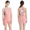 thumbnail image 2 of XEGLSBU Girls Keyhole Back 1 Piece Swimsuit Trendy Tie Dye Girls' Training Swimsuit for Swimming Full Cubit Racing Swimwear Pink Size 11-12 Years, 2 of 9