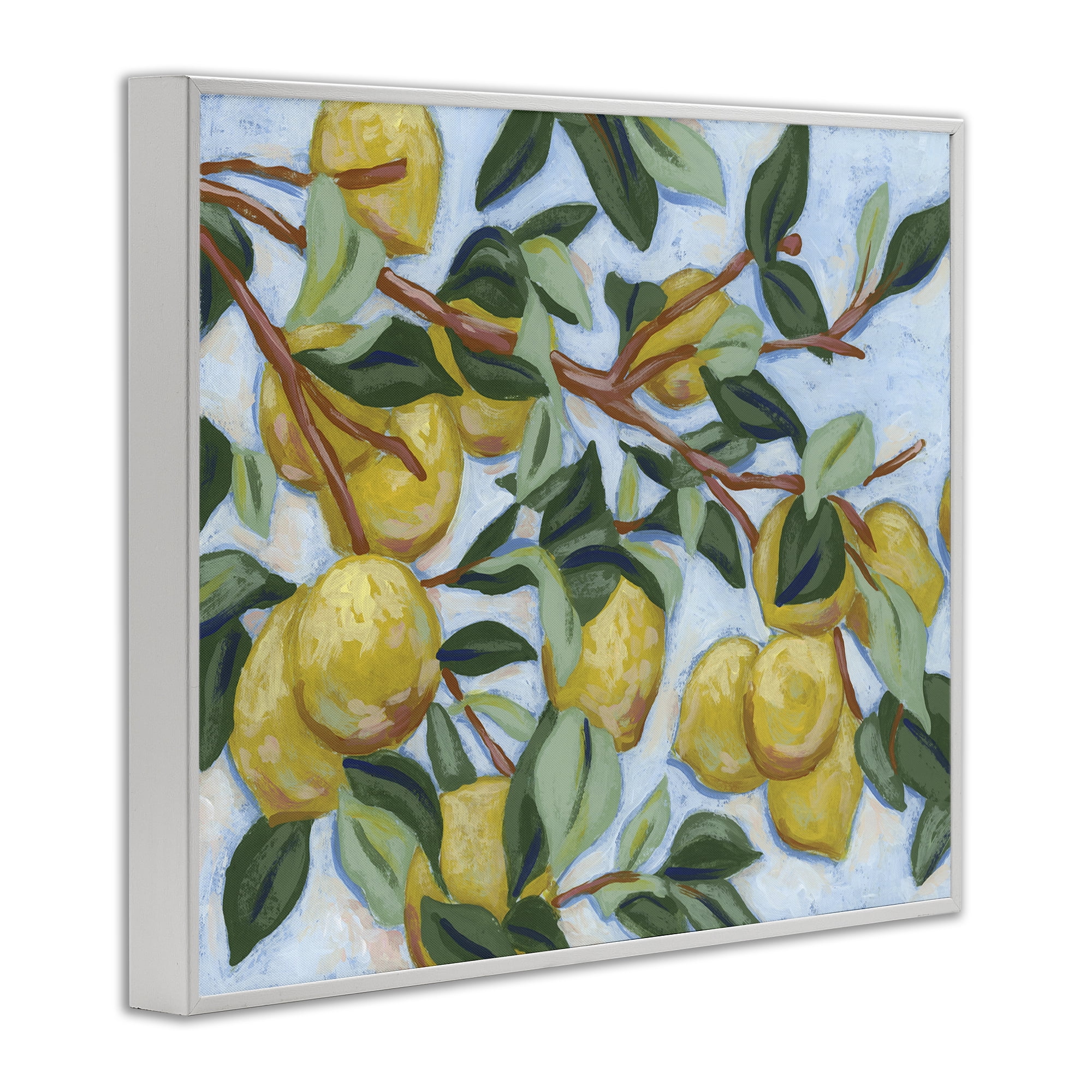 Stupell Industries Sunshine Citrus Tree White Framed Giclee Art, design by June Erica Vess