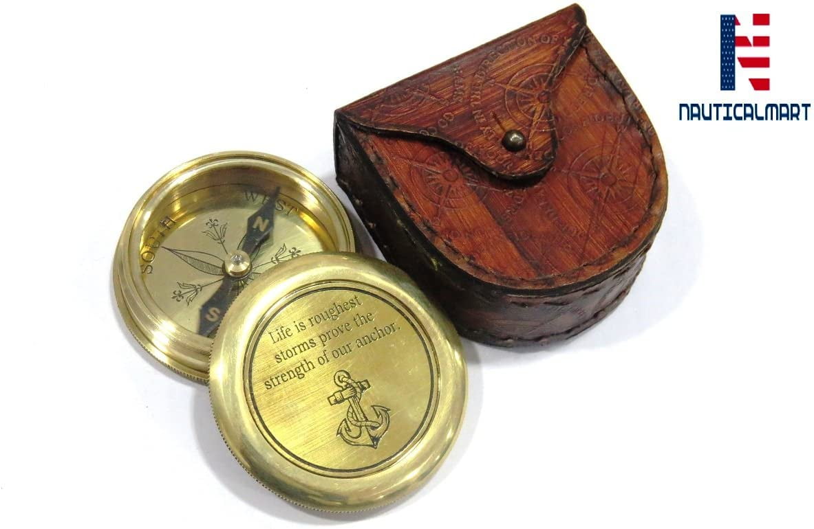 Gift Compass NauticalMart Brass Compass Engraved with /“So You Can Always Find Your Way Back Home/”