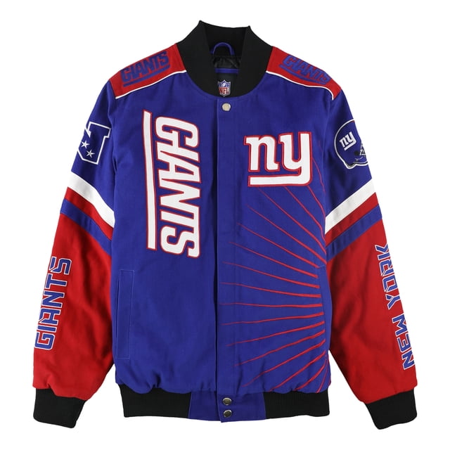 NFL New York Giants - Chaqueta bordada Varsity para hombre, azul, grande