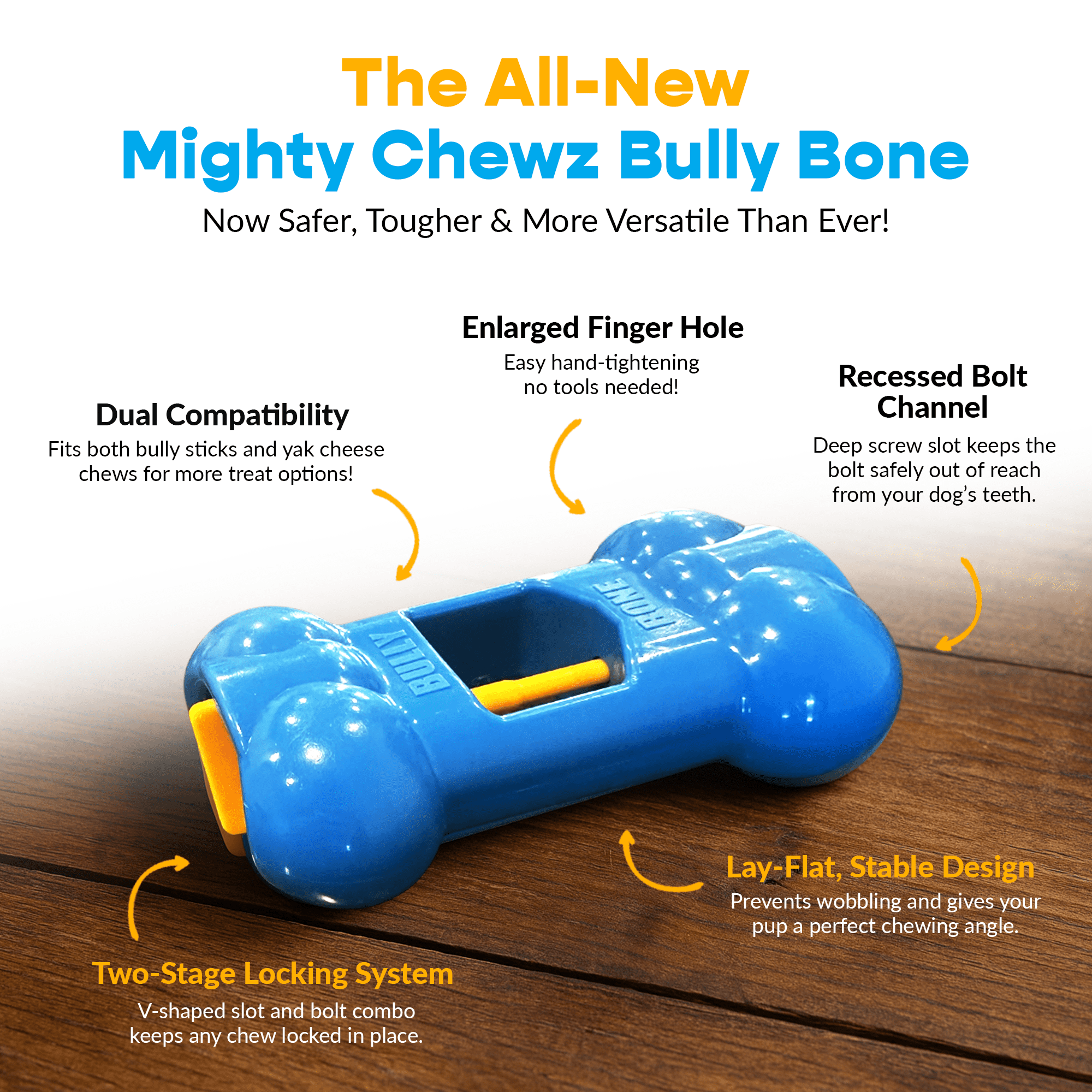 4 Pack Medium Yak Cheese - Bully Bone Pro Included