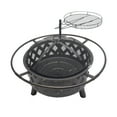 thumbnail image 4 of Bluegrass Living 30 Inch. Roadhouse Steel Deep Bowl Fire Pit with Swivel Height Adjustable Cooking Grid, Weather Cover, Spark Screen, Log Grate, Ember Catcher, and Poker, Model# BFPW30RH, 4 of 6