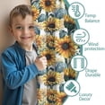 thumbnail image 3 of Blackout Kids Curtains,White Blue Sunflower Pattern Childrens Insulated Curtains Set Of 2,Bedroom Essentials,Toddler Room Decor 52"x63", 3 of 5