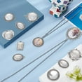 thumbnail image 2 of 72pcs Photo Charms Kit 6 Style Bezel Pendant Trays Setting Tibetan Alloy Round Rectangle Heart Oval Pendant Glass Cabochons Dome Tiles, 2 of 8