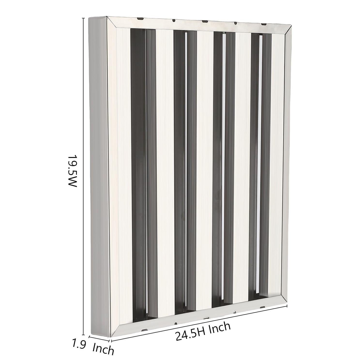 6PCS 19.5"x24.5" Commercial Kitchen Hood Filter 430 Stainless Steel Hood Filters for Restaurant Exhaust Hoods