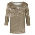 thumbnail image 4 of EGNMCR Summer Tops for Women Fashion Short Sleeve Crew Neck Printed Casual Loose Soft T-Shirt Pullover Blouse Tops Spring/Summer Sale Clearance, 4 of 5