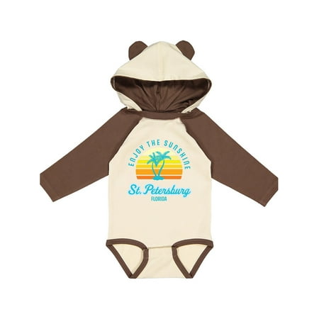 

Inktastic Summer Enjoy the Sunshine St. Petersburg Florida in Blue Gift Baby Boy or Baby Girl Long Sleeve Bodysuit