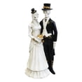 thumbnail image 5 of Skeleton Bride and Groom Halloween Decor - Terrifying Dancing Couple Statue, Gothic Wedding Cake Topper for Day of The Dead, Spooky Party Supplies, Haunted House & Graveyard Decoration Props, 5 of 6