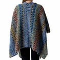 thumbnail image 6 of Brglopf Women's Shawls Wraps Vintage Ethnic Print Open Front Poncho Cape Knitted Knotted Cardigan Sweater Trendy Winter Cloak Coat with Pockets, 6 of 9