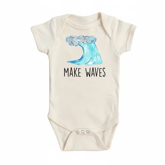 Surfer Waves Newborn Baby Bodysuit